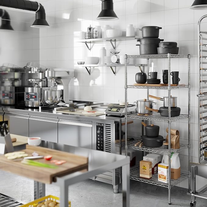 21" Deep x 24" Wide x 64" Height Wire Shelving Kit | 5-Tier | NSF Commercial - Image 6