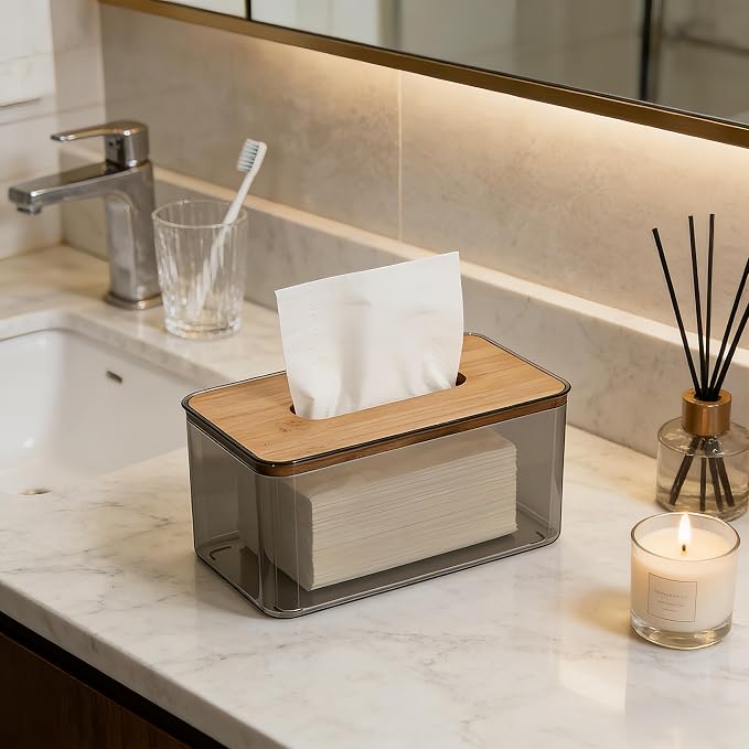 Tissue Box Cover Holder Rectangle, Dryer Sheet Holder, Kleenex Box Covers - Image 7