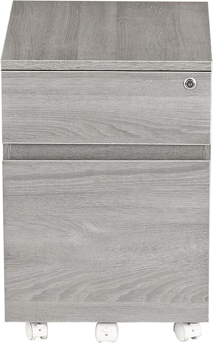 Techni Mobili Rolling Lock and Storage 2 Drawer Vertical Filing Cabinet - Image 6