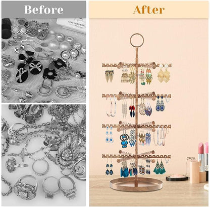MODOWEY Rotating Earring Holder Organizer Tree Adjustable Display - Image 5