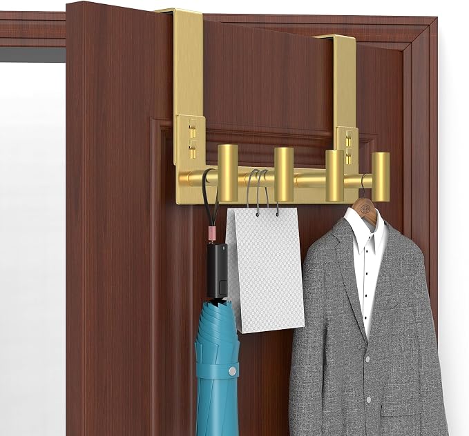 PMMASTO Over The Door Hooks, Fits 1-3/4" Thick Door No Drill Hooks - Image 2