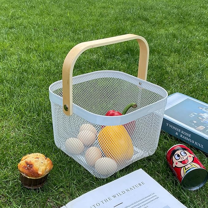 AJIODA Metal Mesh Wire Basket, Large Steel Basket - Image 8