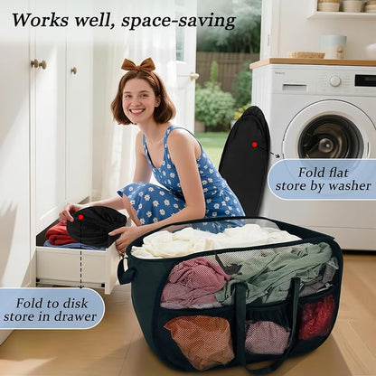 100L Extra Large Mesh Pop Up Hamper - Image 6
