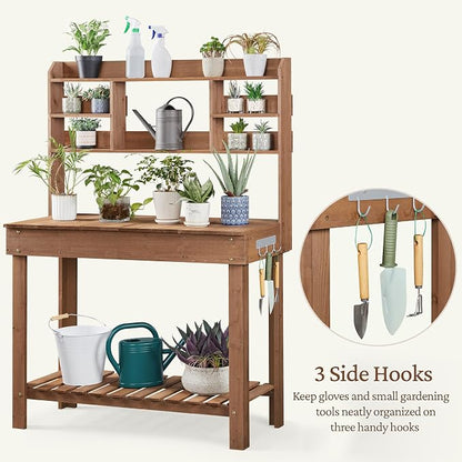Yaheetech Outdoor Potting Bench, Display Rack & Storage Shelf, transplanting - Image 8