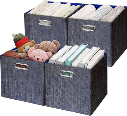 Posprica Storage Cubes, 11×11 Foldable Storage Bins, Thick and Heavy duty by Posprica