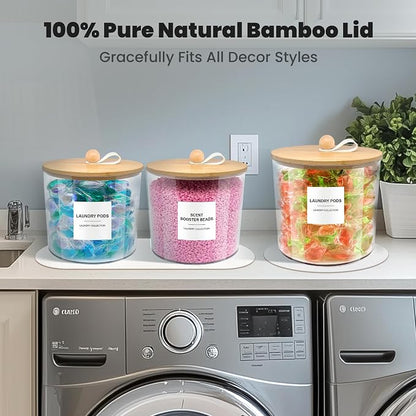 3 Pack Laundry Pods Container, Laundry Room Organization and Storage Jars - Image 6