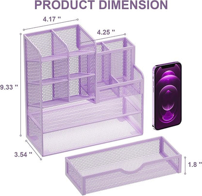 Marbrasse Mesh Pen Holder for Desk, Desk Organizers and Accessories for Office - Image 4