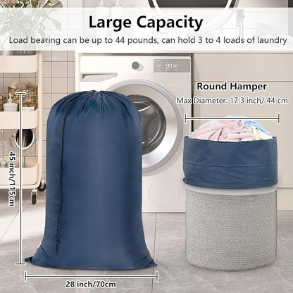 OTraki 28x45 Inch Laundry Bag 2PCS Heavy Duty Laundry Dirty Clothe Travel Wash - Image 3