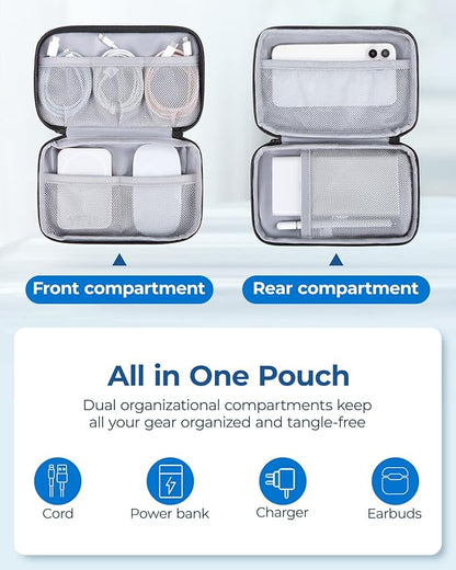 BAGSMART Electronics Organizer Travel Case, Cable Charger Cord Tech Organizer - Image 2