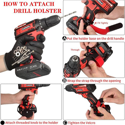 MUTUACTOR Tool Holster Drill Holder, Anti-Slip Magnetic Holders - Image 5