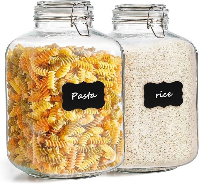 ComSaf Rice Container 5L, Flour Sugar Storage Containers, Glass Jars by ComSaf