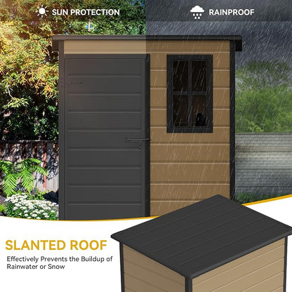 DWVO 5x3ft Resin Outdoor Storage Shed - Image 5