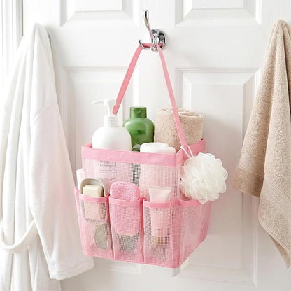 Mesh Shower Caddy, 9 Pocket Large Capacity Beach Tote Bag - Image 6