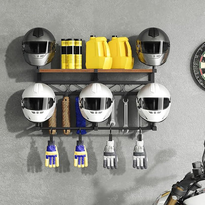 HOOBRO Motorcycle Helmet Rack Wall Mount, Helmet Holder by HOOBRO