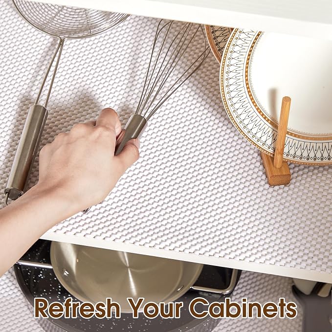 Shelf Liner for Kitchen Cabinet, Drawer Liners Non Slip Non Adhesive Thick Mat - Image 3