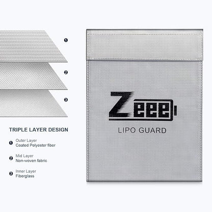 Zeee Fireproof Lipo Battery Bag Explosion-Proof Charging & Storage Organizer to - Image 3