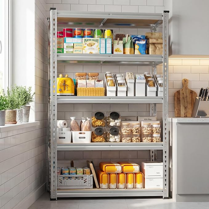 REIBII Storage Shelves, 5-Tier Adjustable Waterproof Storage Rack - Image 2