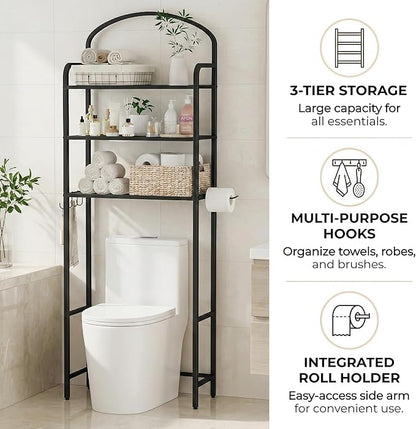 3 Tier Over The Toilet Storage Rack, Bathroom Organizer | Toilet Storage - Image 4