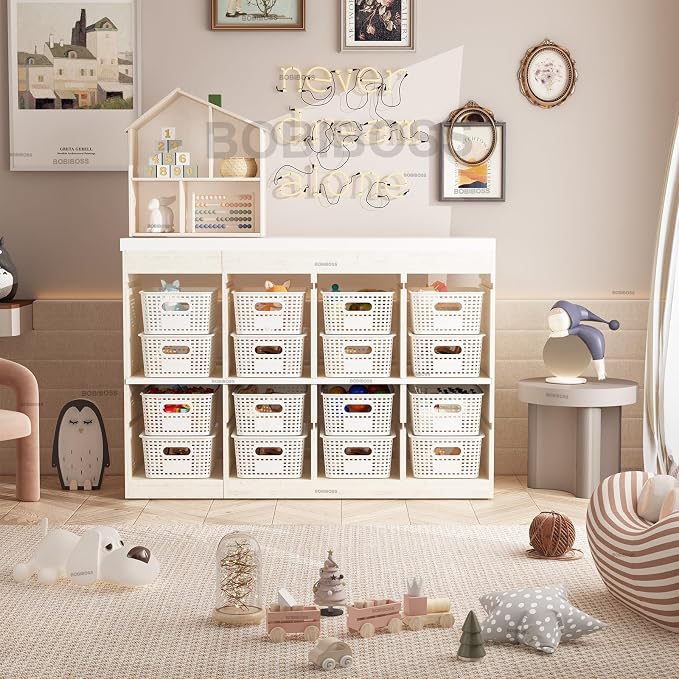 White Plastic Storage Baskets - Image 3