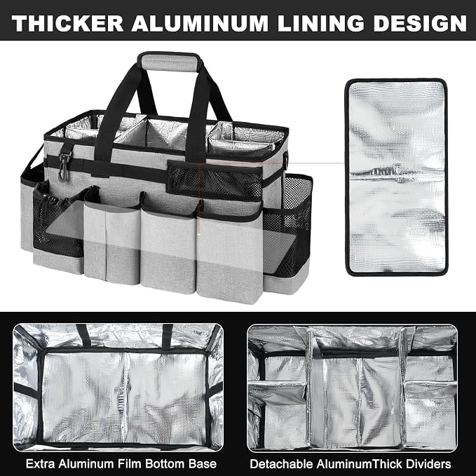 Cleaning Caddy Bag, Extra Large Cleaning Supplies Organizer - Image 2