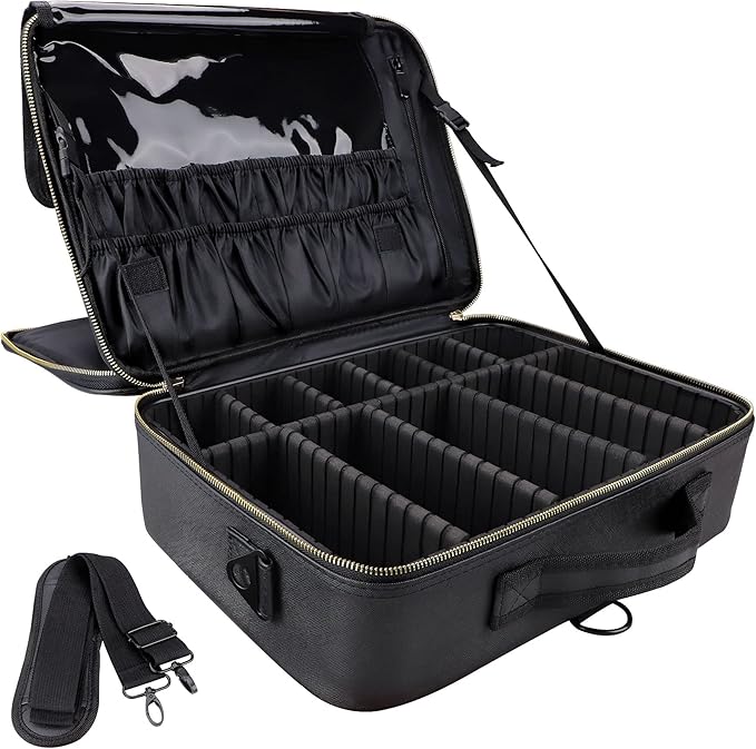 JOURMON Travel Makeup Train Case, Large Capacity Cosmetic Bags by JOURMON