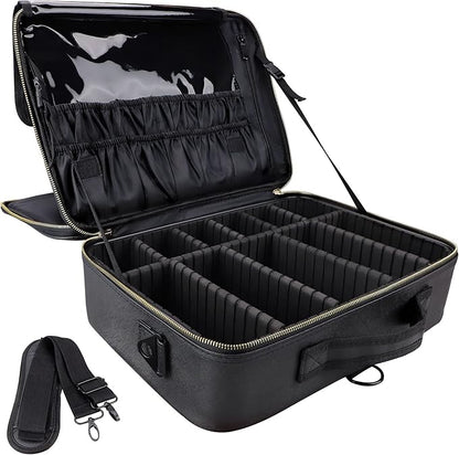 JOURMON Travel Makeup Train Case, Large Capacity Cosmetic Bags by JOURMON