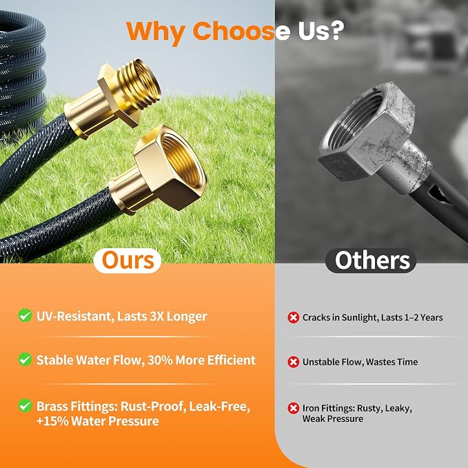 Retractable Garden Hose Reel 1/2” x 100ft, Auto Rewind Hose Reels - Image 6
