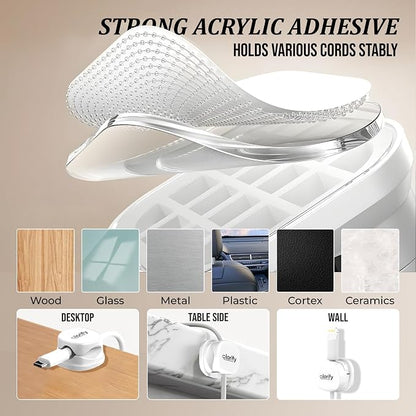 8 Pack Spring Cable Clips, Adhesive Cord Organizer - Image 4