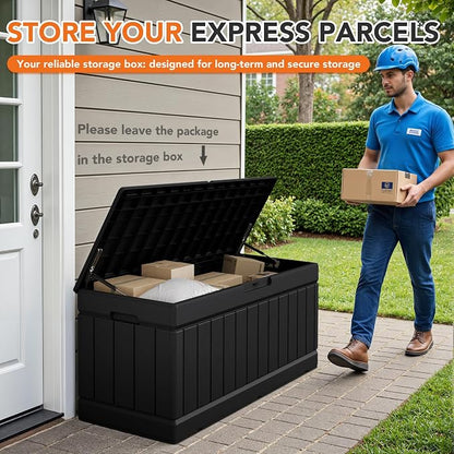 78 Gallon Deck Box Outdoor Indoor Waterproof Storage Box - Image 4