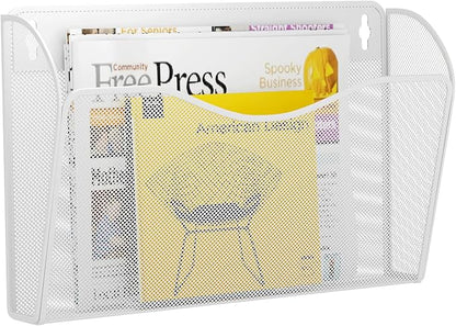 Single Pocket Wall File Holder, Mesh Hanging File Folder Paper Organizer by GDINDINFAN