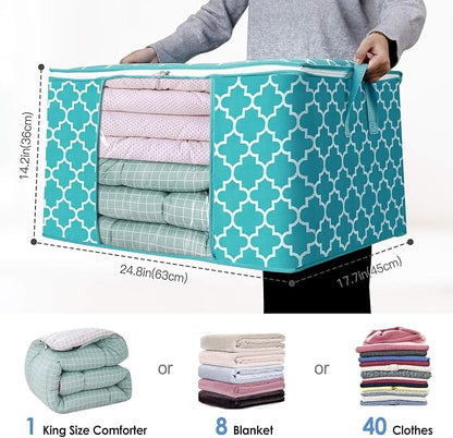 WISELIFE Storage Bags 100L 4-Pack Large Blanket Clothes Organization and - Image 2