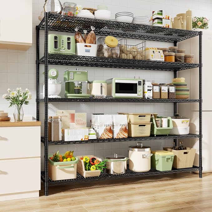 Storage Shelves Heavy Duty, 5-Tier Adjustable Metal Industrial Utility Shelf - Image 6