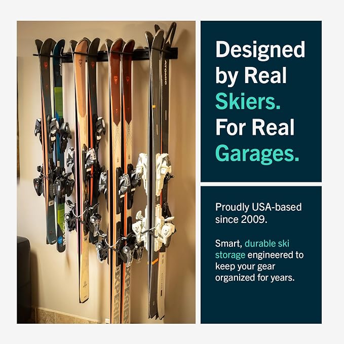 StoreYourBoard Ski Rack Wall Mount – Heavy-Duty Steel Ski Wall Mount Holds Up - Image 7
