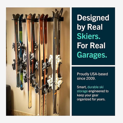 StoreYourBoard Ski Rack Wall Mount – Heavy-Duty Steel Ski Wall Mount Holds Up - Image 7