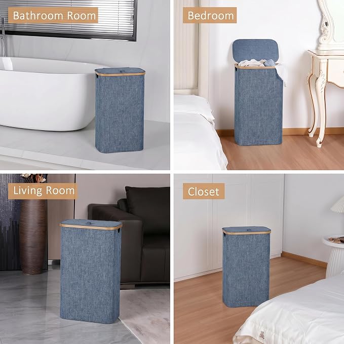 iEGrow 65L Slim Laundry Hamper, Narrow Laundry Basket - Image 7