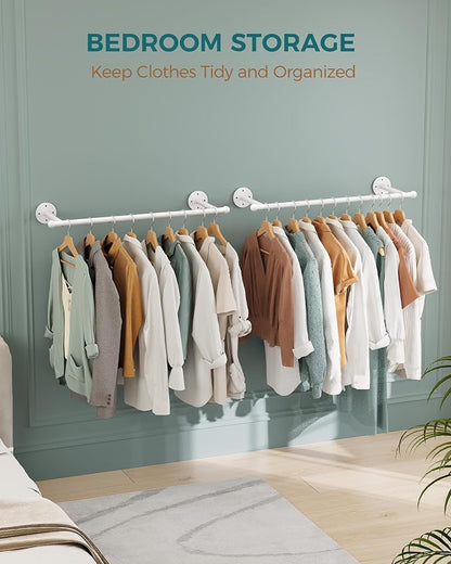 OROPY 33" Industrial Pipe Clothing Rack, Wall Mounted Clothes Rack 2 Pack | - Image 6