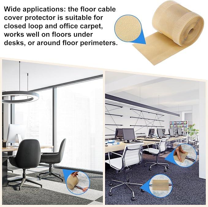 WILLBOND Carpet Cord Cover Cable Protector Floor Cover Cable Protector - Image 5