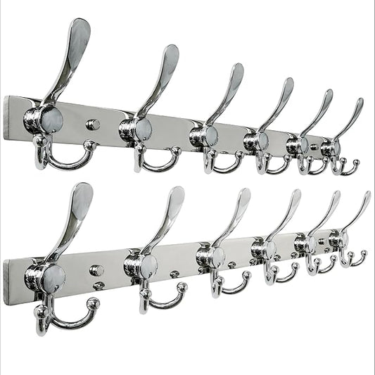 Dseap Coat Rack Wall Mount 2.0 Pro: 24” Long, 3X Tougher, Heavy Duty Stainless by Dseap