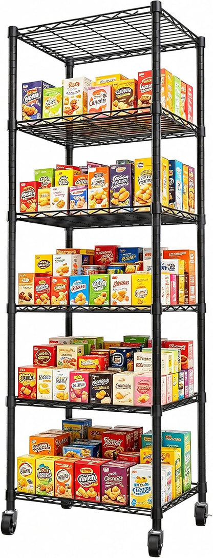 REGILLER 6 Wire Shelving Steel Storage Rack Adjustable Unit Shelves - Image 4