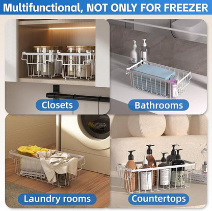 4 Pack Freezer Organizer Bins for 7 Cu.FT Chest Deep Freezer Sort Frozen Meats - Image 7
