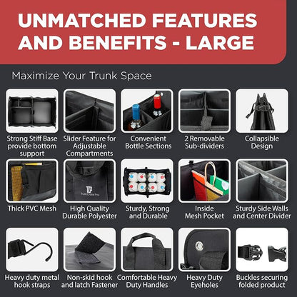 TRUNKCRATEPRO Trunk Organizer For Car, Truck | Premium Adjustable Multi - Image 4