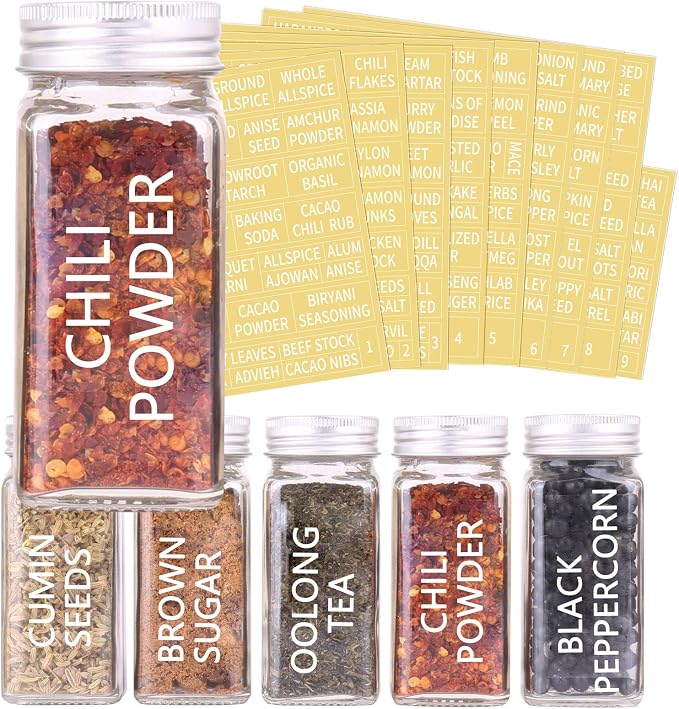 SWOMMOLY 66 Glass Spice Jars - Image 3