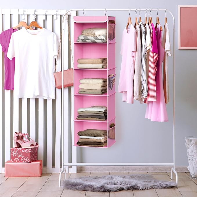 Simple Houseware 5 Shelf Hanging Closet Organizer - Image 5