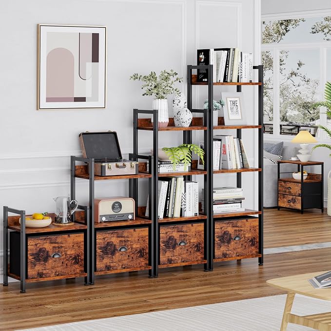 Furologee 4 Tier Bookshelf - Image 7