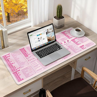 iCasso Pink Excel Cheat Sheet Desk Mat - Image 8