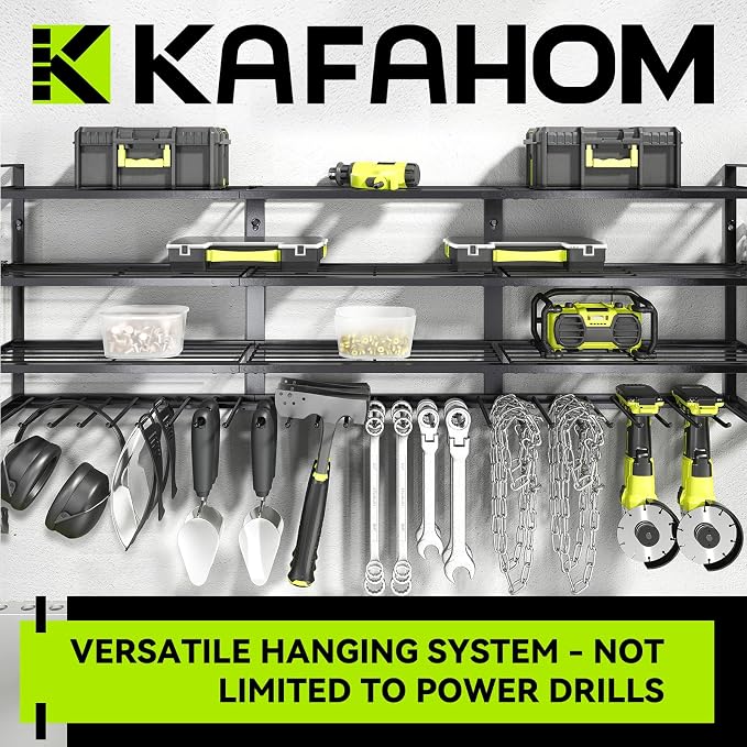 KAFAHOM Large Power Tool Organizer Wall Mount-13 Drill Holder - Image 3