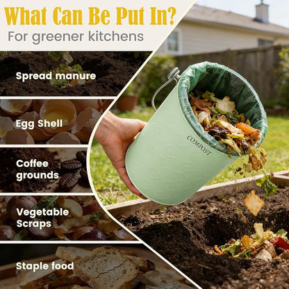 AOSION Countertop Compost Bin Kitchen, Odorless Indoor Compost Bin - Image 5