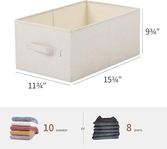 linen closet organizers and storage, Large Storage Baskets, clothes organizer - Image 2