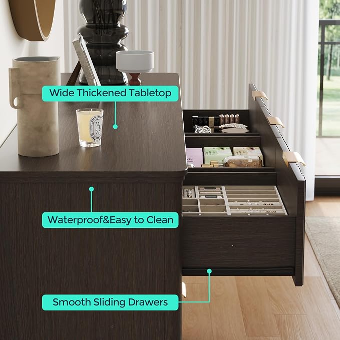 LINSY Fluted Dresser for Bedroom - Image 8