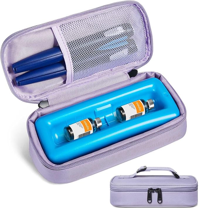 Insulin Vial Cooler Travel Case TSA Approved 300g Reusable Ice Brick Insulin by WOODAKE